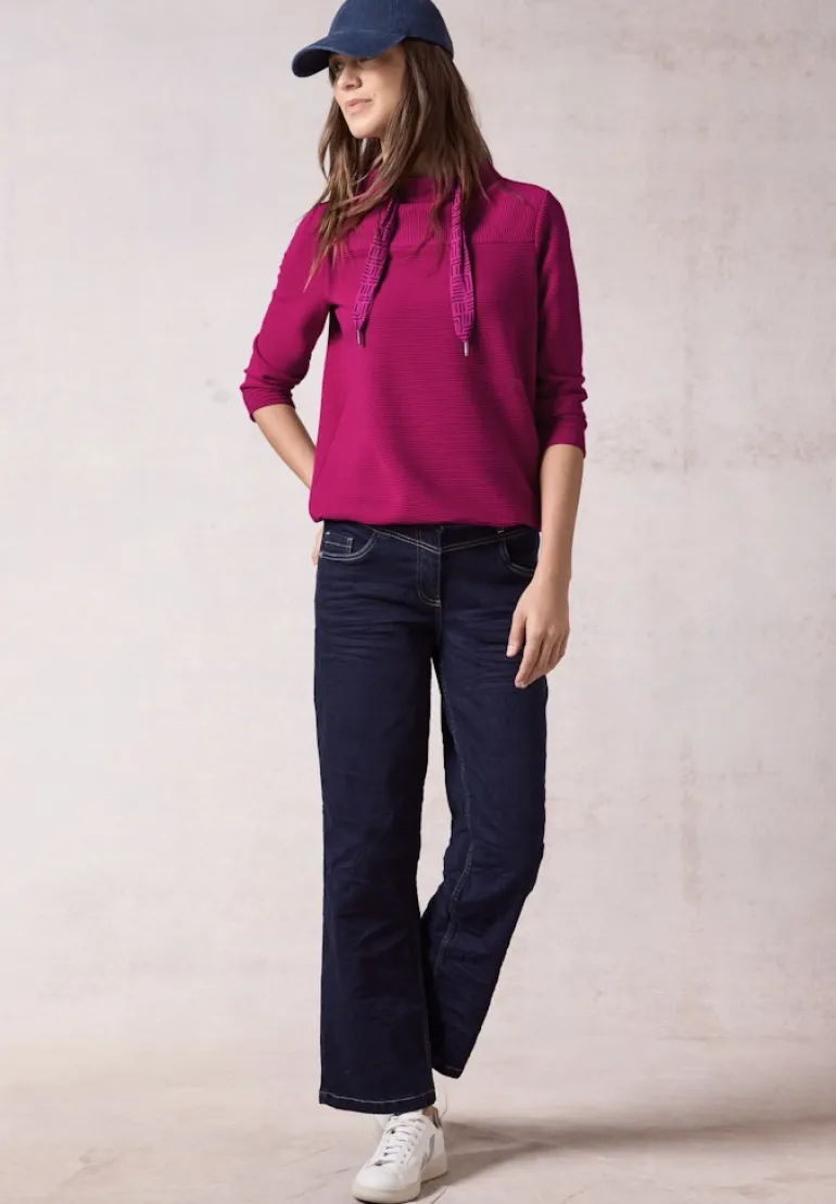Ottoman-Pullover jewel pink