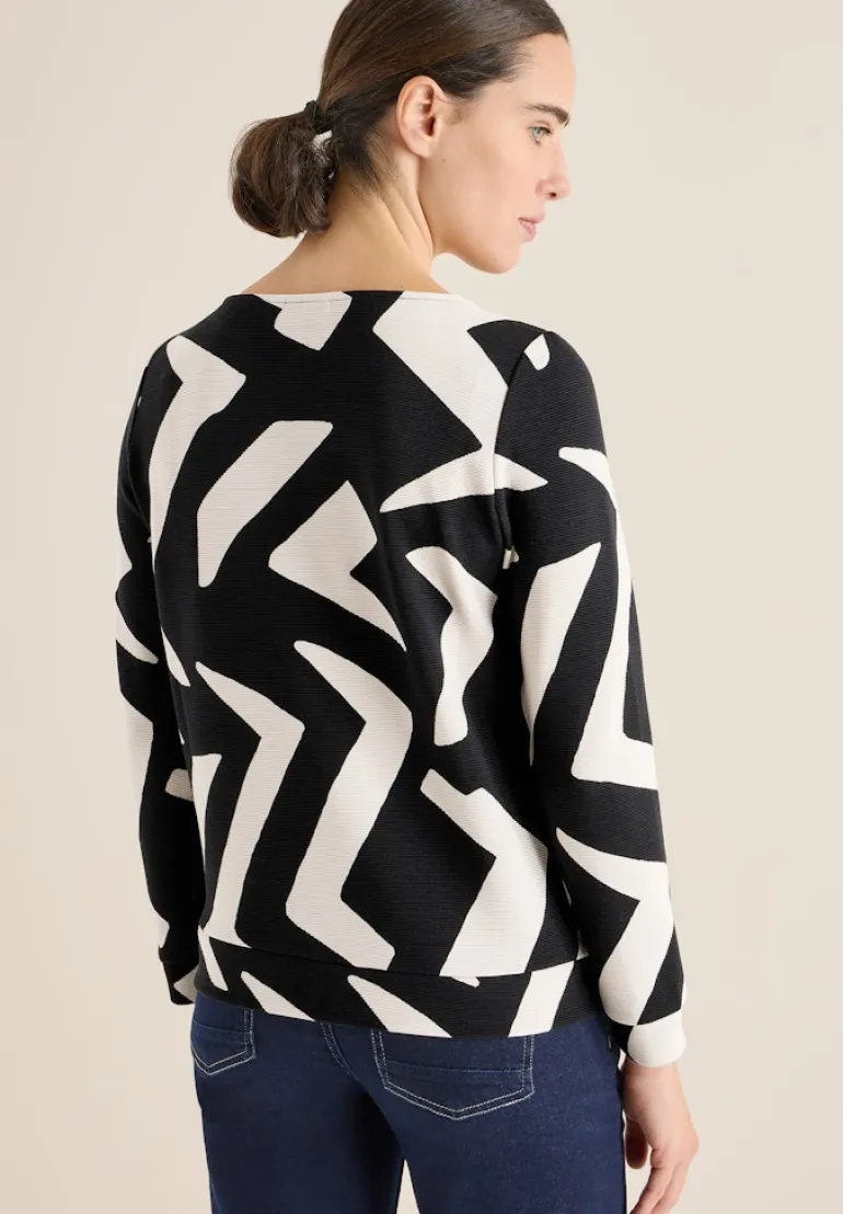 Ottoman Shirt mit Muster light greige