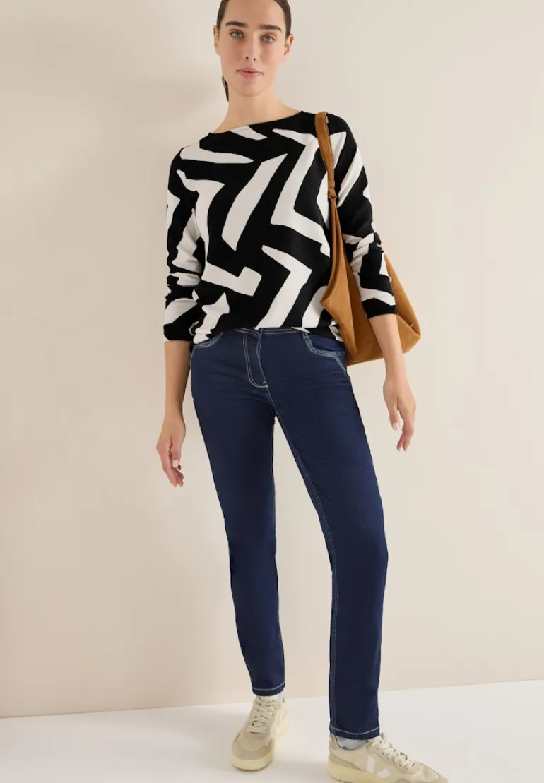 Ottoman Shirt mit Muster light greige