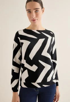 Ottoman Shirt mit Muster light greige