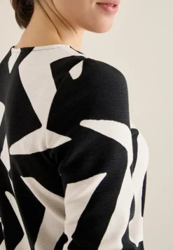 Ottoman Shirt mit Muster light greige