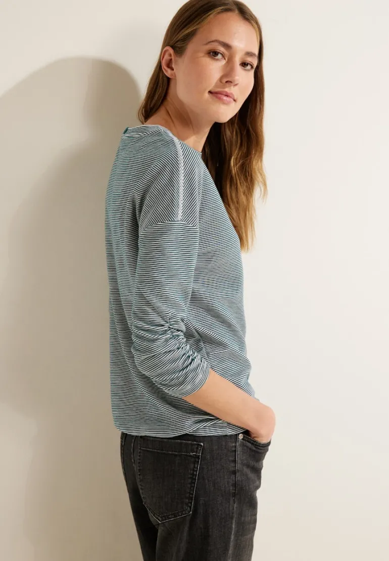 Ottoman Streifenshirt vanilla white