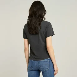 Overdyed front seam r t wmn dk black gd