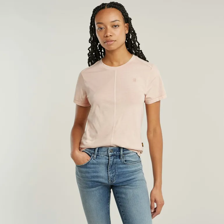 Overdyed front seam r t wmn liquid pink gd