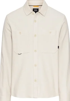 Overshirt aus reiner Baumwolle beige