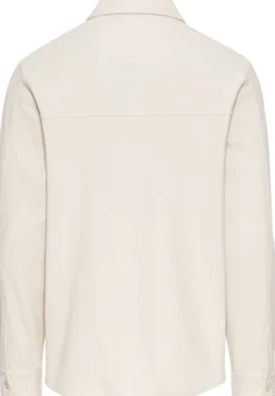 Overshirt aus reiner Baumwolle beige