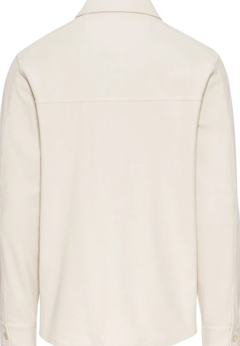 Overshirt aus reiner Baumwolle beige