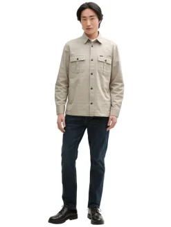 Overshirt Hemd aus Baumwolle cashew beige