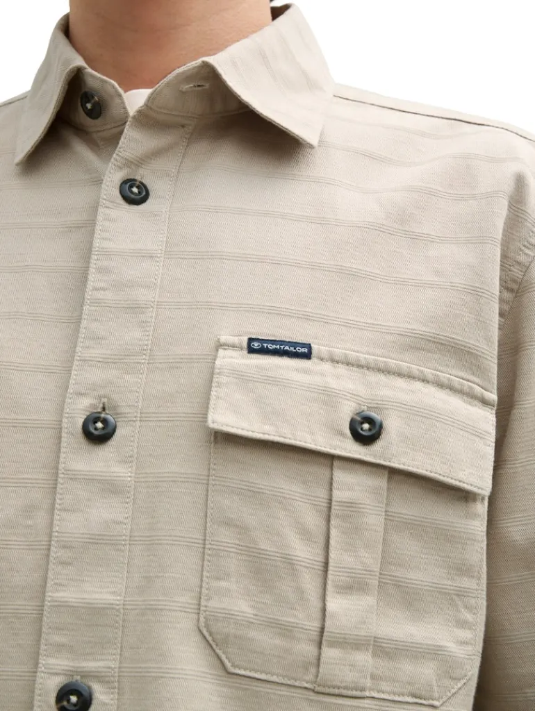 Overshirt Hemd aus Baumwolle cashew beige