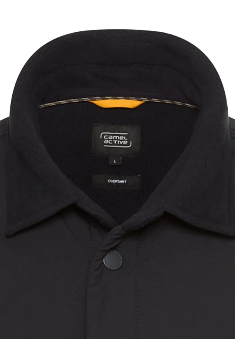 Overshirt mit Hemdkragen dark navy