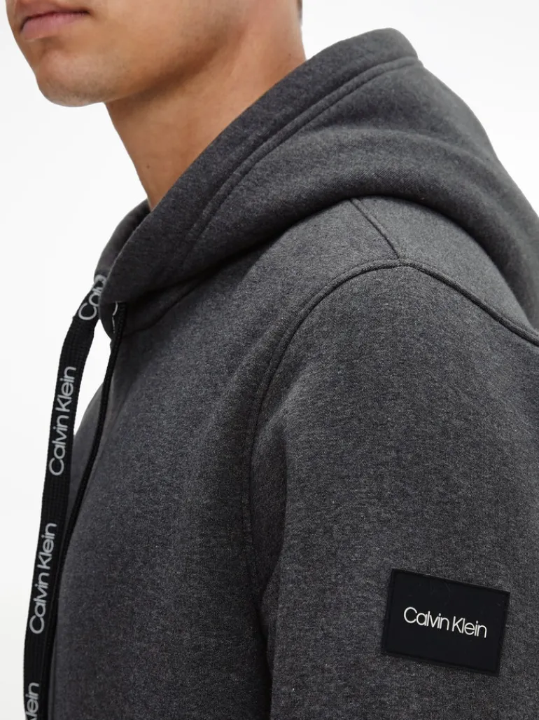 OVERSIZED DRAWSTRINGS HOODIE dark grey heather