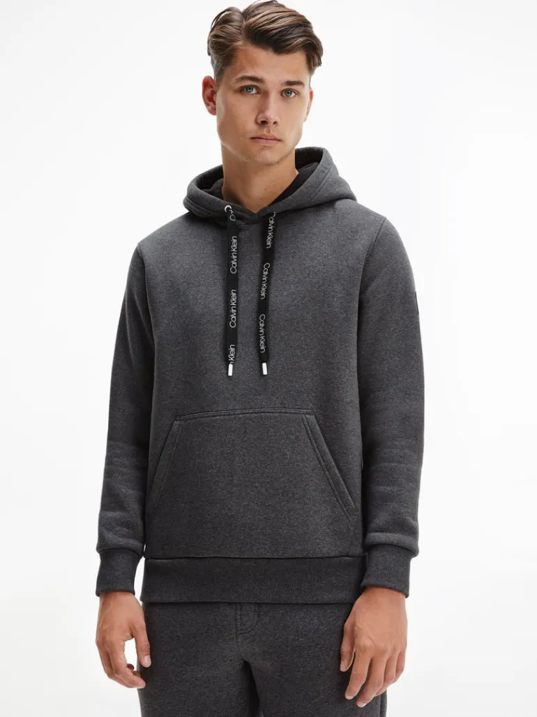 OVERSIZED DRAWSTRINGS HOODIE dark grey heather