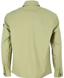 Oversized Hemdjacke Aus Baumwoll-twill olive