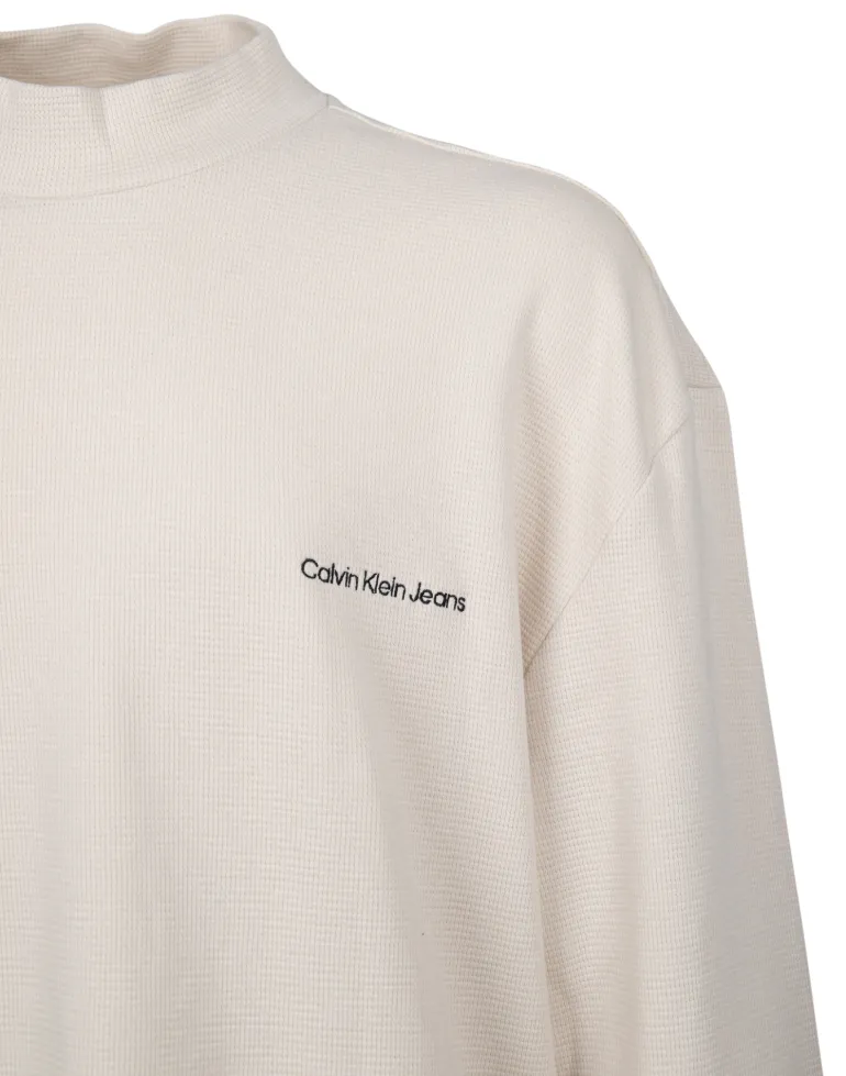Oversized Langarmshirt beige