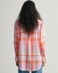 Oversized Madras Bluse soothing lilac
