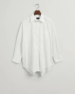 Oversized Oxford-Bluse white