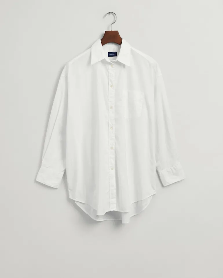Oversized Oxford-Bluse white