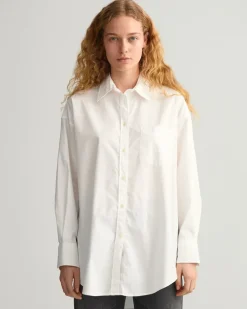 Oversized Oxford-Bluse white