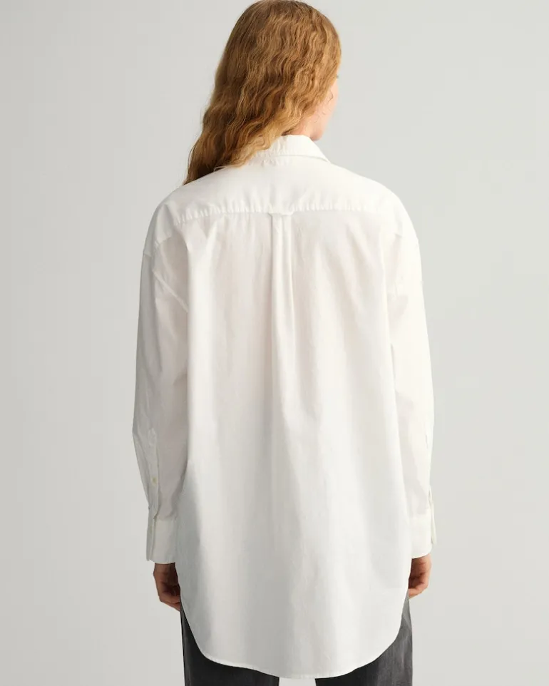 Oversized Oxford-Bluse white