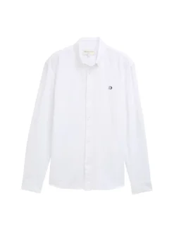 Oxford Hemd mit Logo-Stickerei white