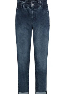Paperbag Jeans dark blue denim d281
