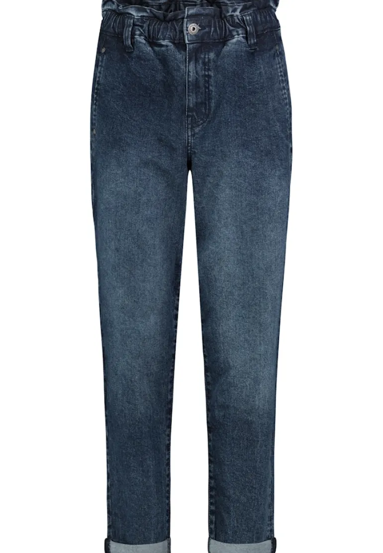 Paperbag Jeans dark blue denim d281
