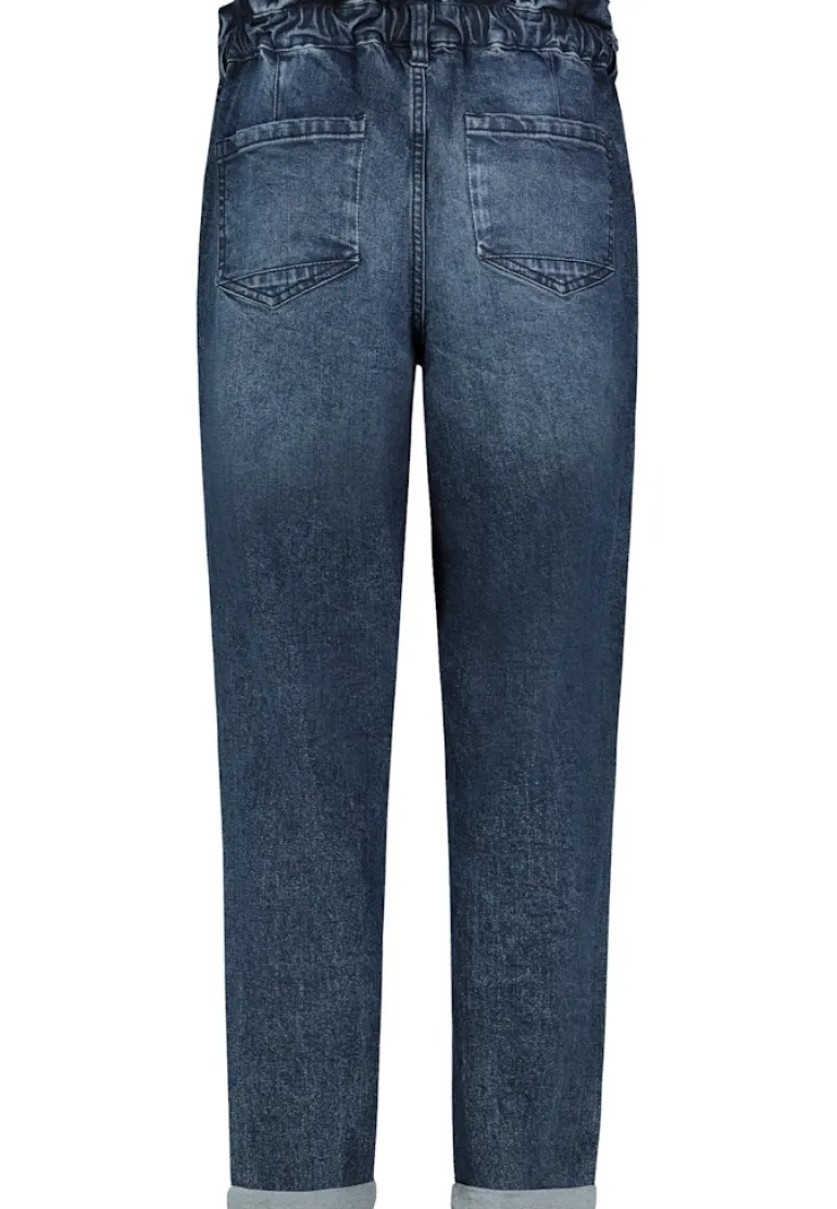 Paperbag Jeans dark blue denim d281