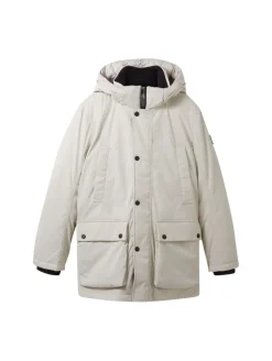 Parka mit abnehmbarer Kapuze beige alfalfa