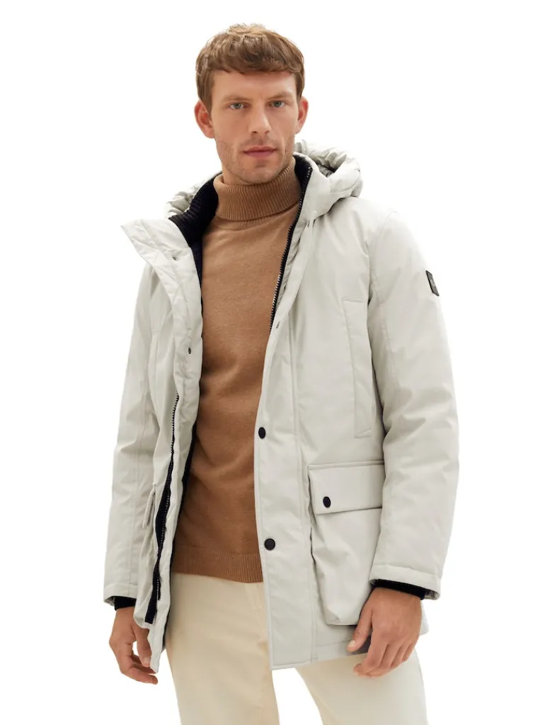 Parka mit abnehmbarer Kapuze beige alfalfa