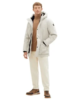 Parka mit abnehmbarer Kapuze beige alfalfa