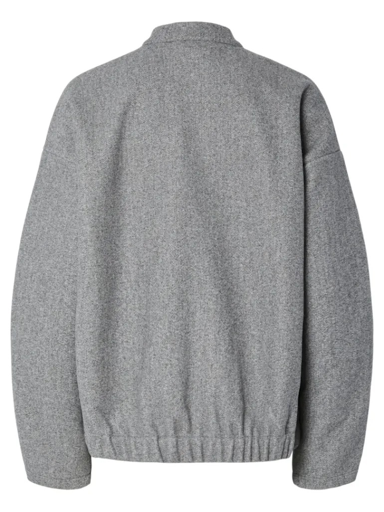 PCDEBBIE LS BOMBER JACKET NOOS BC light grey melange