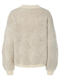 PCJENNA LS O-NECK KNIT NOOS BC whitecap gray2