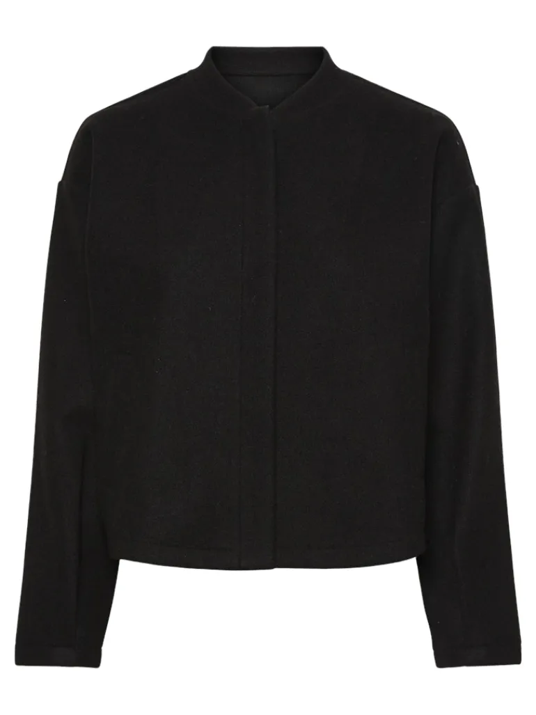PCJOLENE LS BOMBER NOOS black
