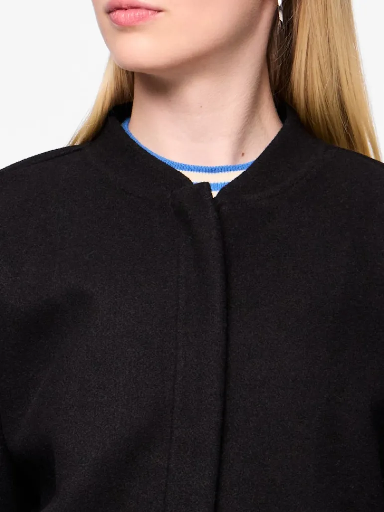 PCJOLENE LS BOMBER NOOS black