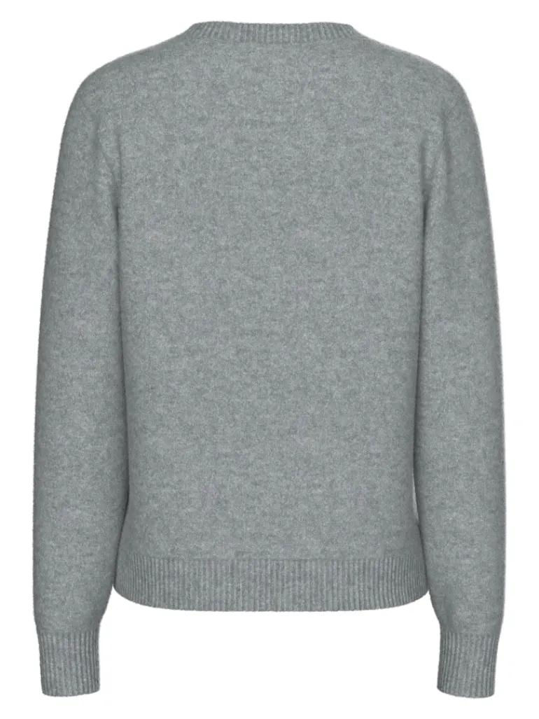 PCMALOU LS KNIT CARDIGAN NOOS BC medium grey melange