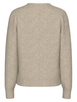 PCMALOU LS KNIT CARDIGAN NOOS BC taupe gray