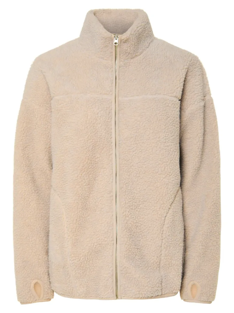 PCSADIA LS TEDDY JACKET NOOS BC silver gray