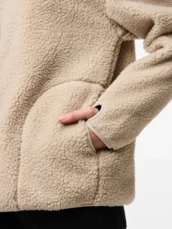 PCSADIA LS TEDDY JACKET NOOS BC silver gray
