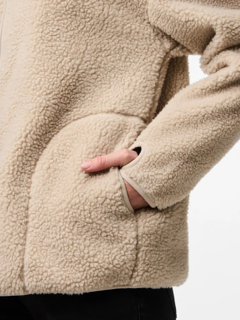 PCSADIA LS TEDDY JACKET NOOS BC silver gray