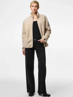 PCSADIA LS TEDDY JACKET NOOS BC silver gray