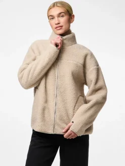 PCSADIA LS TEDDY JACKET NOOS BC silver gray