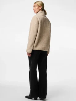 PCSADIA LS TEDDY JACKET NOOS BC silver gray