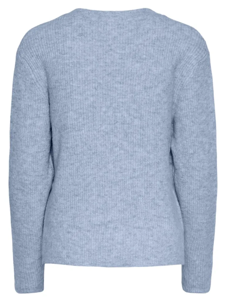 PCSILLY LS REV TIE KNIT NOOS BC cashmere blue
