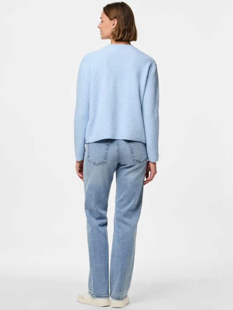 PCSILLY LS REV TIE KNIT NOOS BC cashmere blue