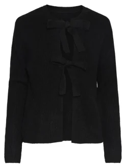 PCSILLY LS REV TIE KNIT NOOS BC black
