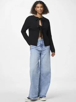 PCSILLY LS REV TIE KNIT NOOS BC black