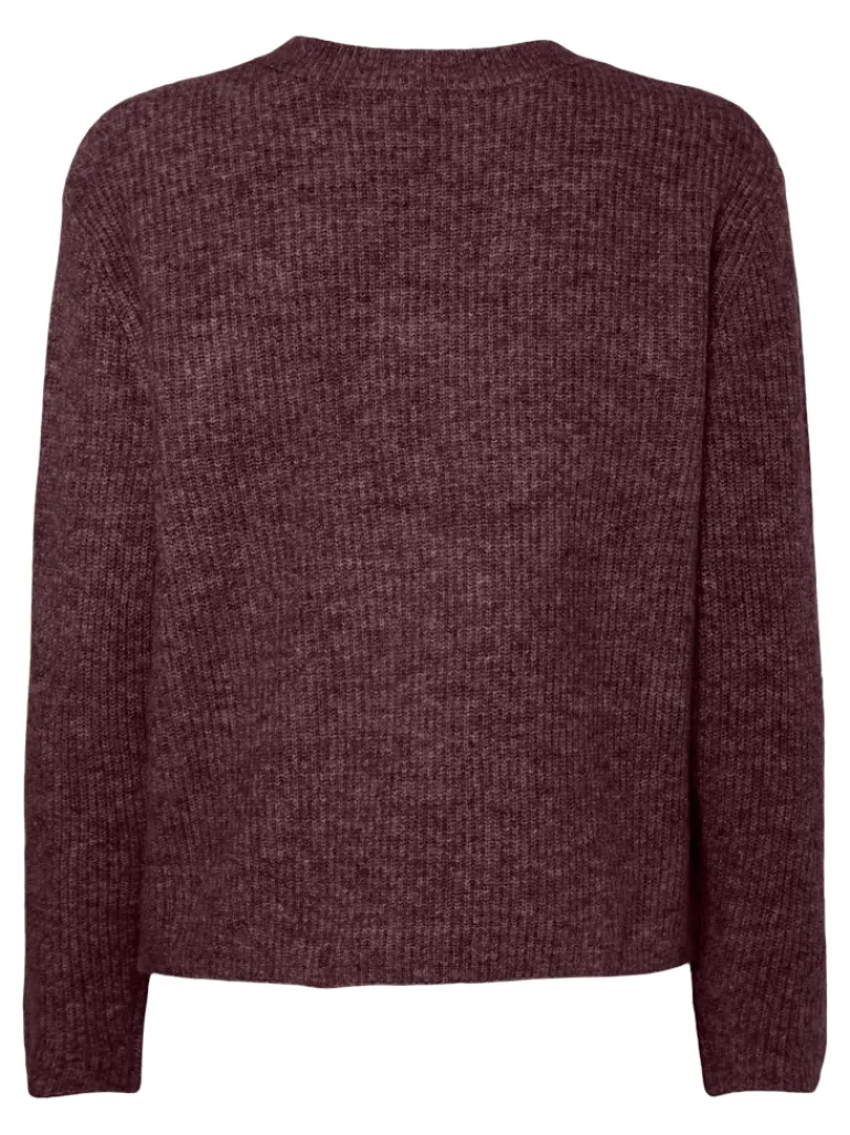 PCSILLY LS REV TIE KNIT NOOS BC tawny port