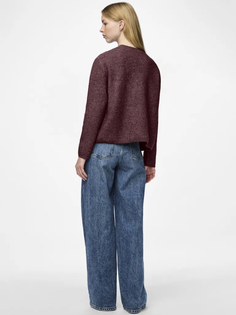 PCSILLY LS REV TIE KNIT NOOS BC tawny port