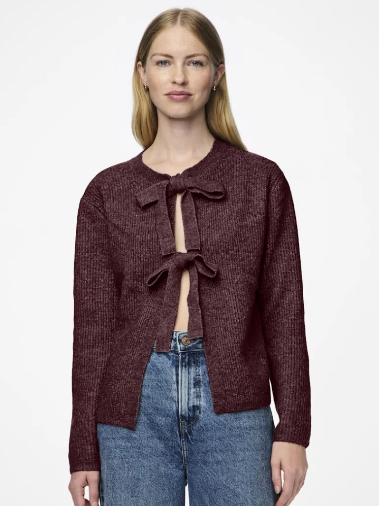 PCSILLY LS REV TIE KNIT NOOS BC tawny port