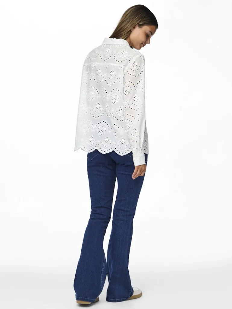 PCVILDE LS SHIRT WVN NOOS bright white